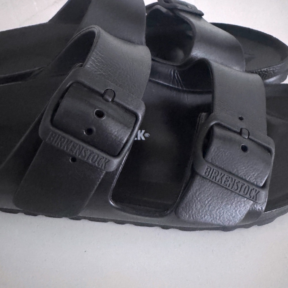 Birkenstock Arizona EVA Sandal Unisex 40 Black Double Strap Slide 9W/7M Casual - Picture 3 of 8